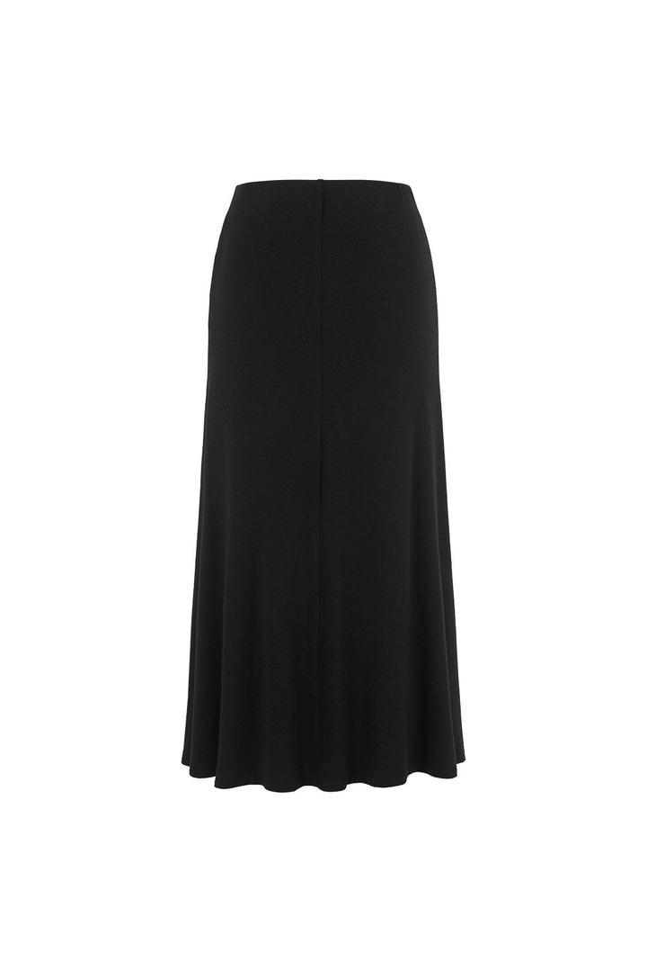 MARYLING Midnight Noir Sculpted A-Line Midi Skirts
