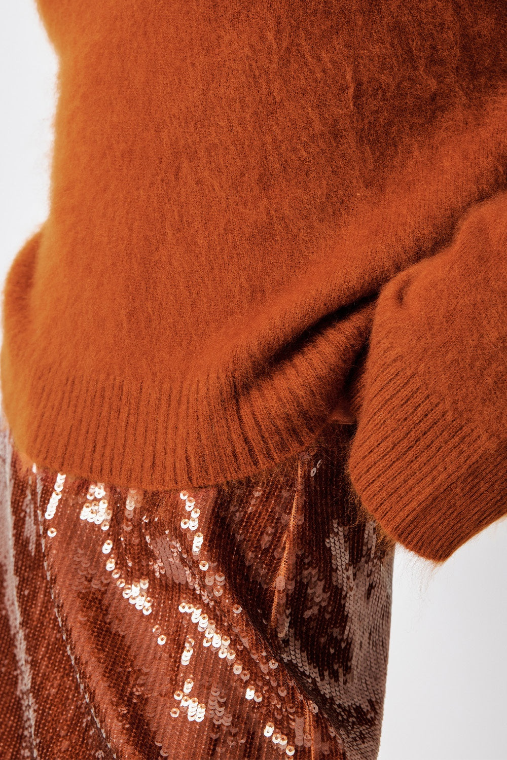 MARYLING Amber Gleam Metallic A-Line Midi Skirts