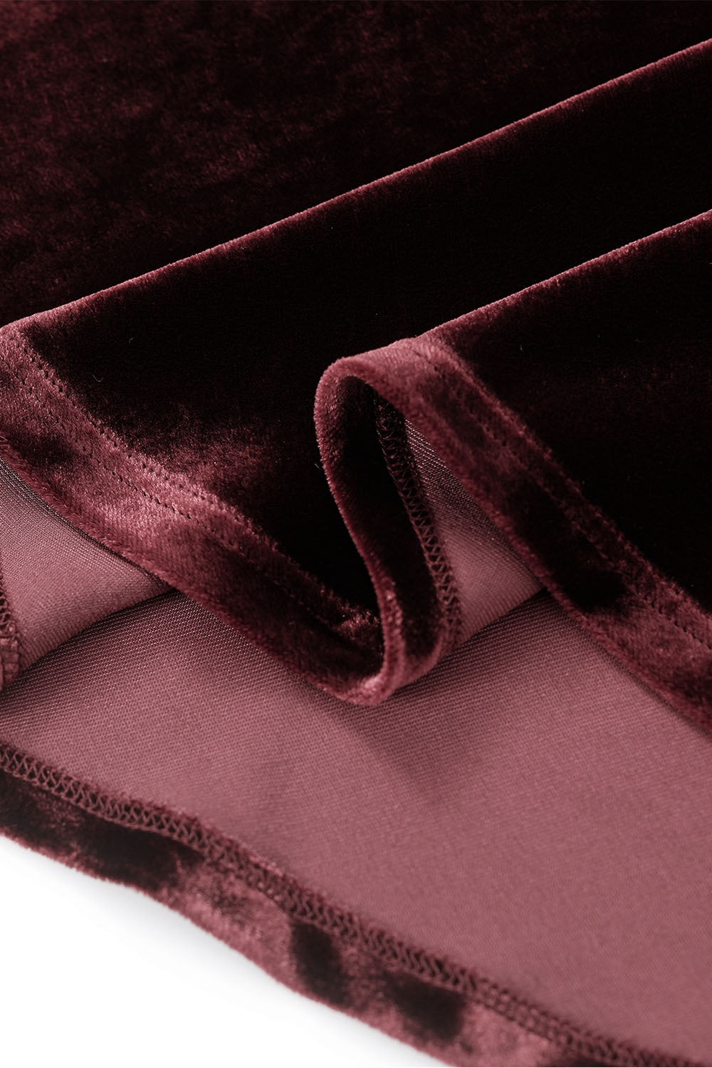 MARYLING Burgundy Whisper Softly Draped Waist-Defined A-Line Midi Skirts