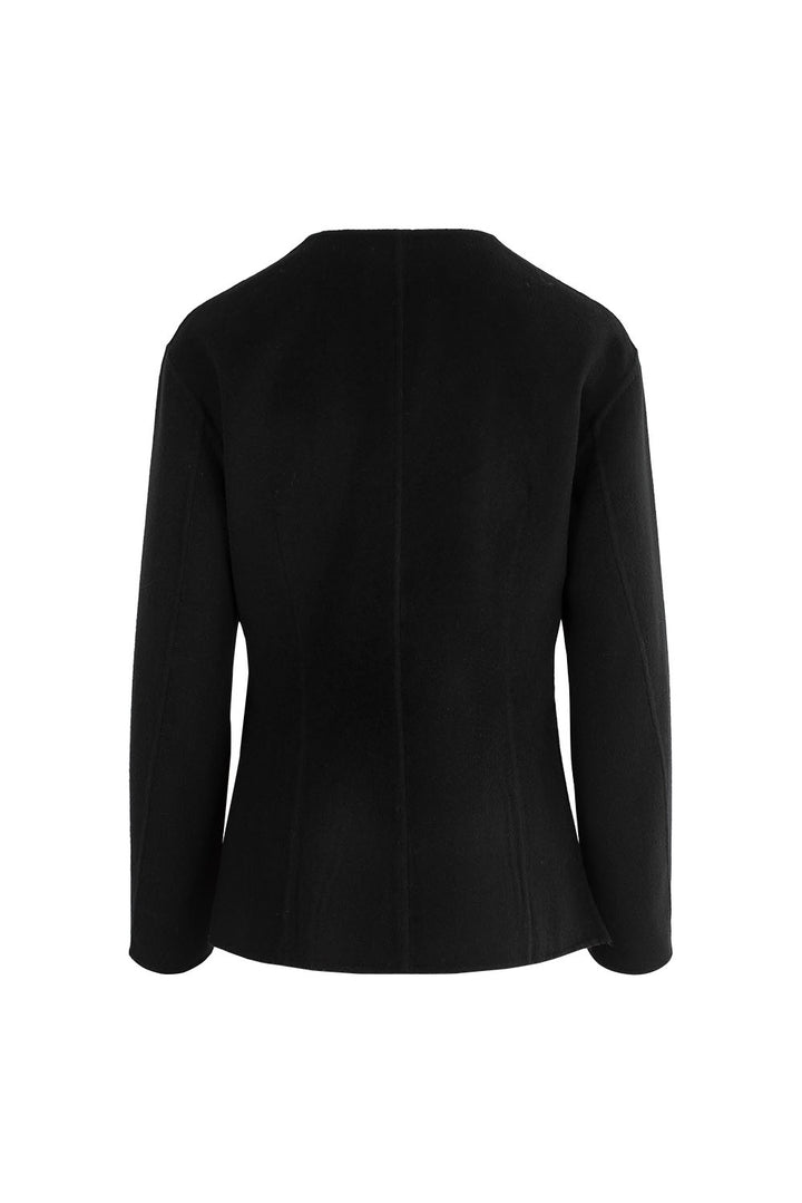 MARYLING Midnight Noir Sculpted Waist Double-Breasted Tailored Blazers