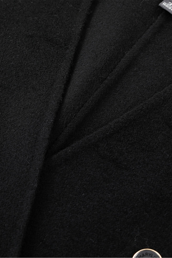 MARYLING Midnight Noir Sculpted Waist Double-Breasted Tailored Blazers
