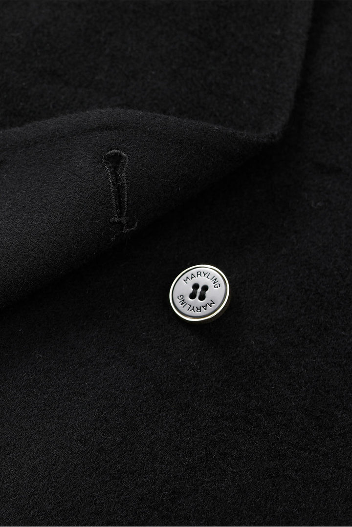 MARYLING Midnight Noir Sculpted Waist Double-Breasted Tailored Blazers