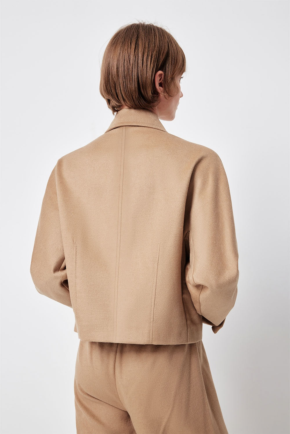 MARYLING Light Camel Sculpted Silhouette Longline Tailored Coats