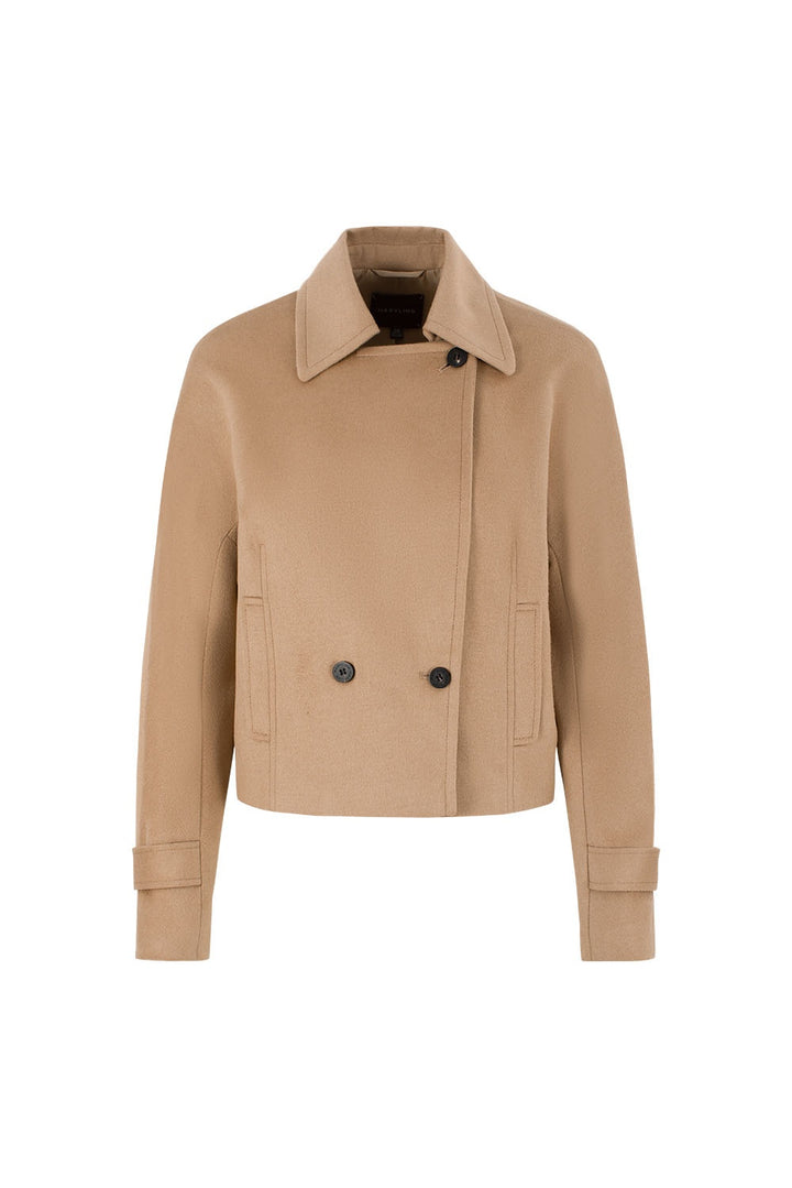 MARYLING Light Camel Sculpted Silhouette Longline Tailored Coats