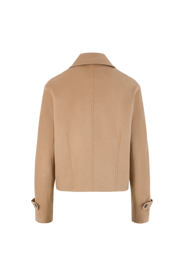 MARYLING Light Camel Sculpted Silhouette Longline Tailored Coats