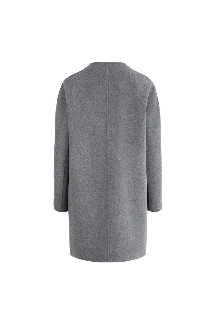 MARYLING Timeless Ash Grey Sculpted Longline Coats