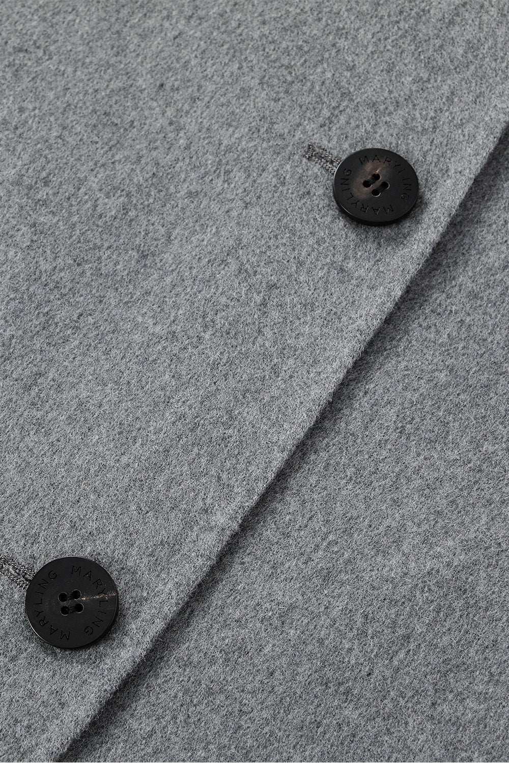 MARYLING Timeless Ash Grey Sculpted Longline Coats
