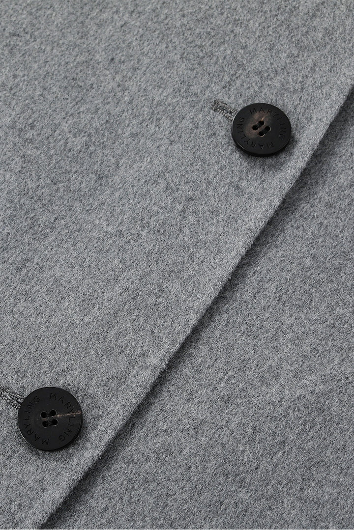 MARYLING Timeless Ash Grey Sculpted Longline Coats