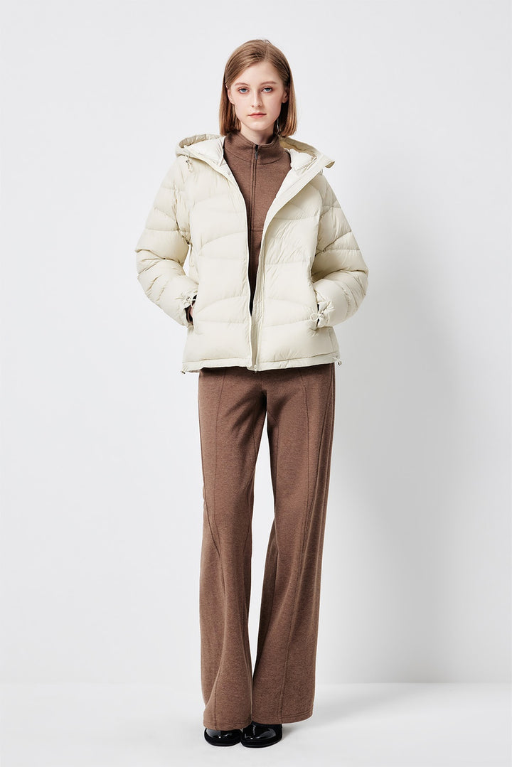 MARYLING Timeless Hooded Quilted Lightweight Down Puffer Jackets