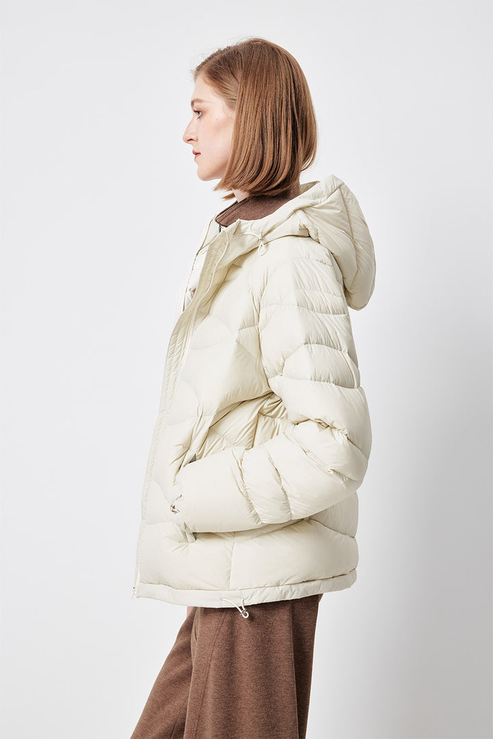 MARYLING Timeless Hooded Quilted Lightweight Down Puffer Jackets