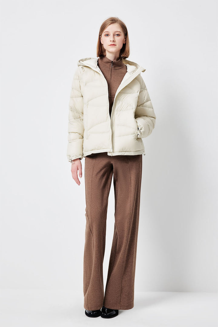MARYLING Timeless Hooded Quilted Lightweight Down Puffer Jackets