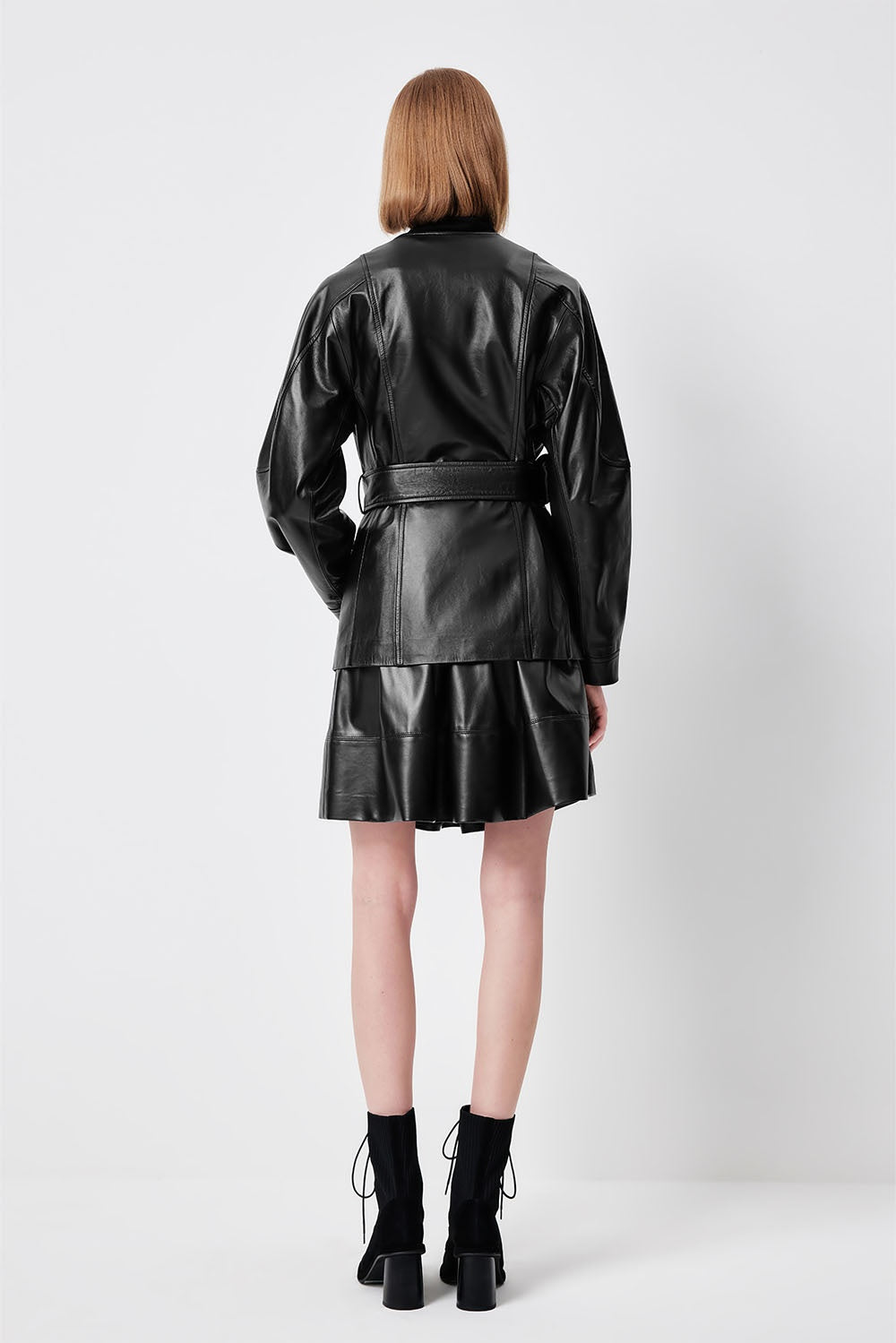 MARYLING Classic Black Leather Biker Jackets