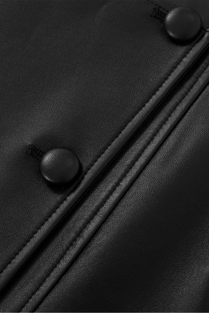 MARYLING Classic Black Leather Biker Jackets