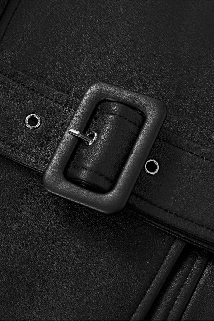 MARYLING Classic Black Leather Biker Jackets