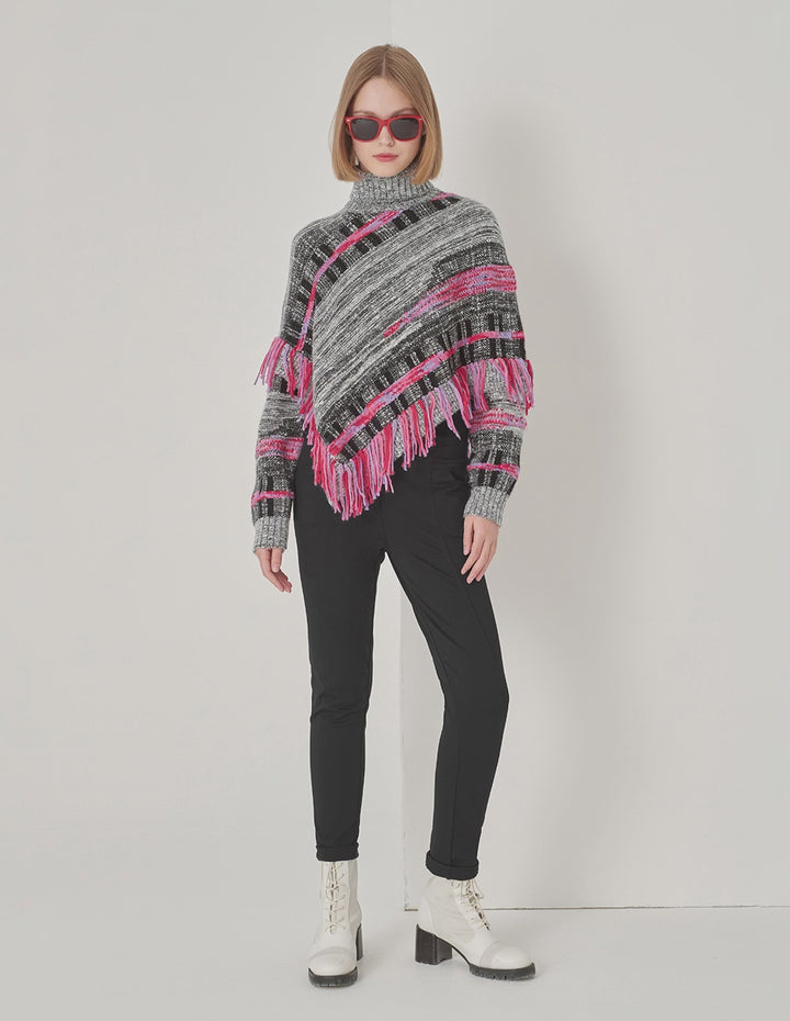 MARYLING Shawl Style Knitted Jumper