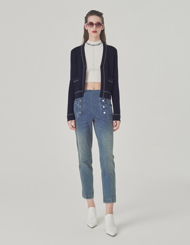 MARYLING V-Neck Knitted Cardigan