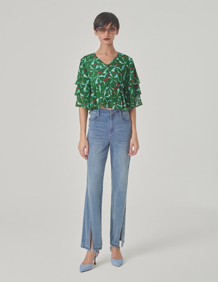 MARYLING Printed Crop Top