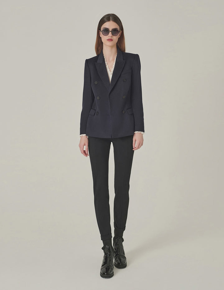 MARYLING Black Classic Slim Straight Pants