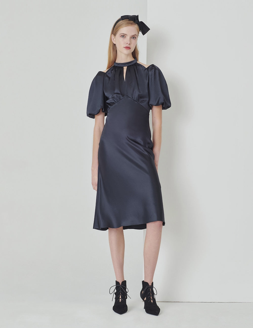 MARYLING Dark Blue Strapless High Waist Mermaid Dress