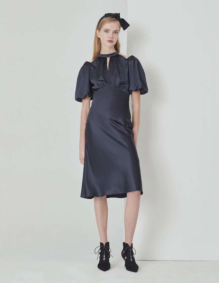 MARYLING Dark Blue Strapless High Waist Mermaid Dress