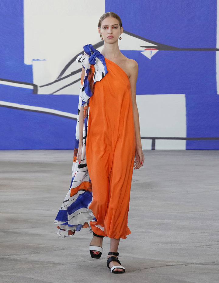 MARYLING Flared one-shoulder dress