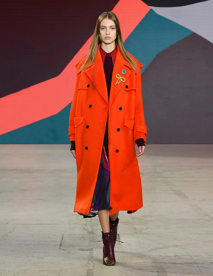 MARYLING Notch Lapel Double-Breasted Coat