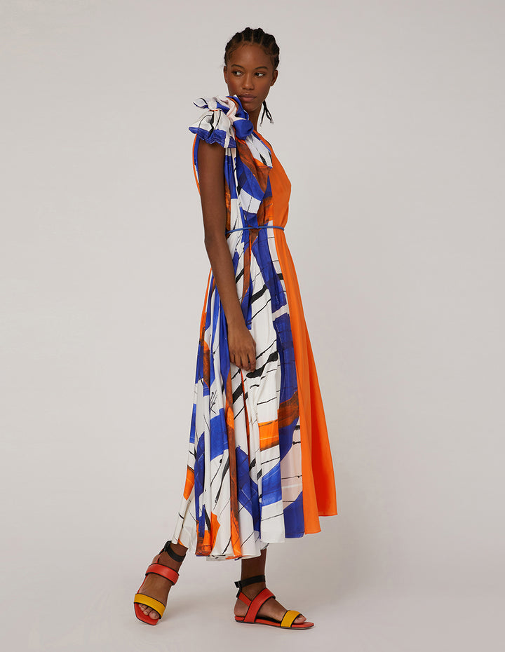 MARYLING Flared one-shoulder dress