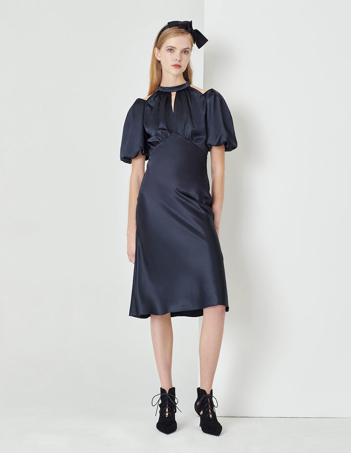 MARYLING Dark Blue Strapless High Waist Mermaid Dress