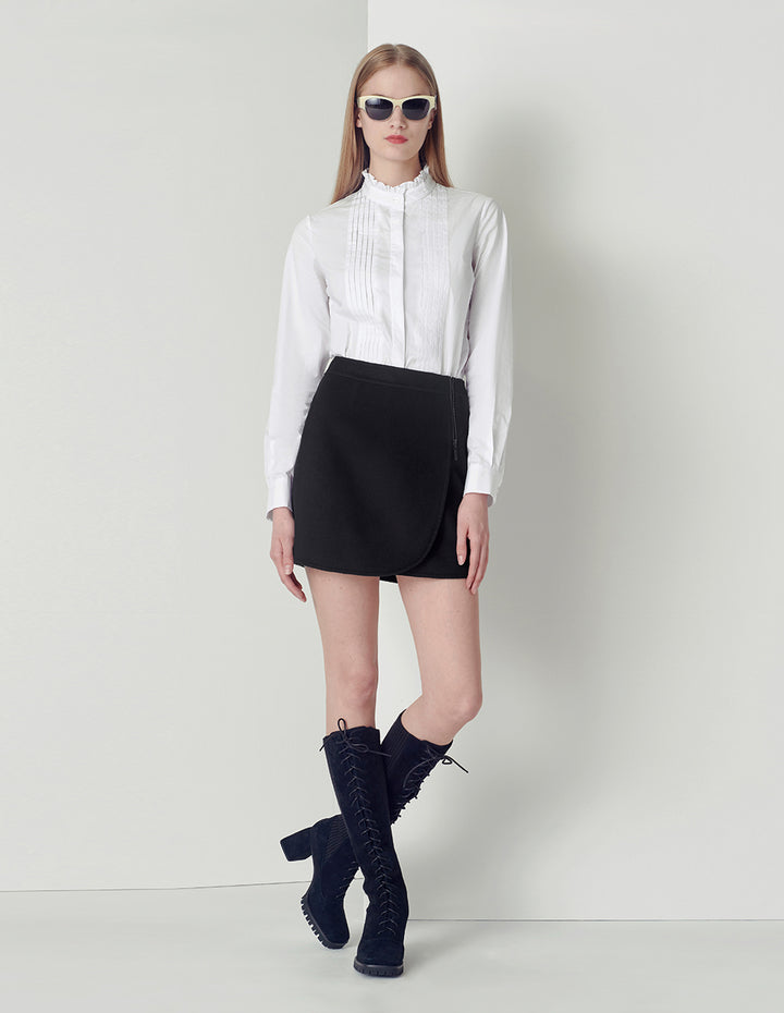 MARYLING Black slim mini skirt