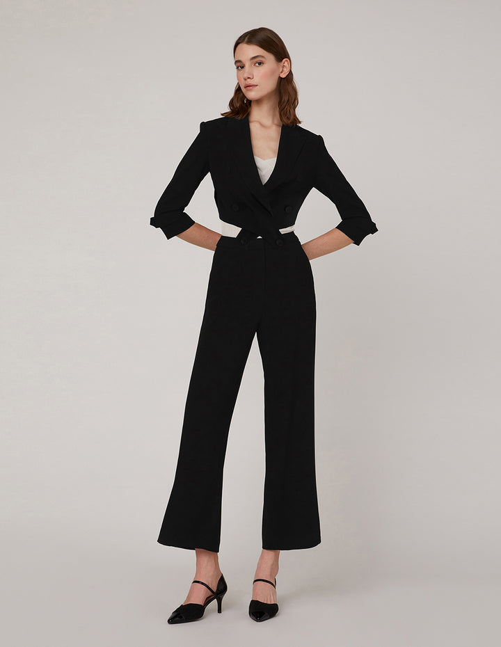 MARYLING Lapel collar mid sleeve suit blazer