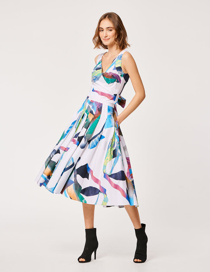 MARYLING Caribbean Style Sleeveless Wrap Crop Top