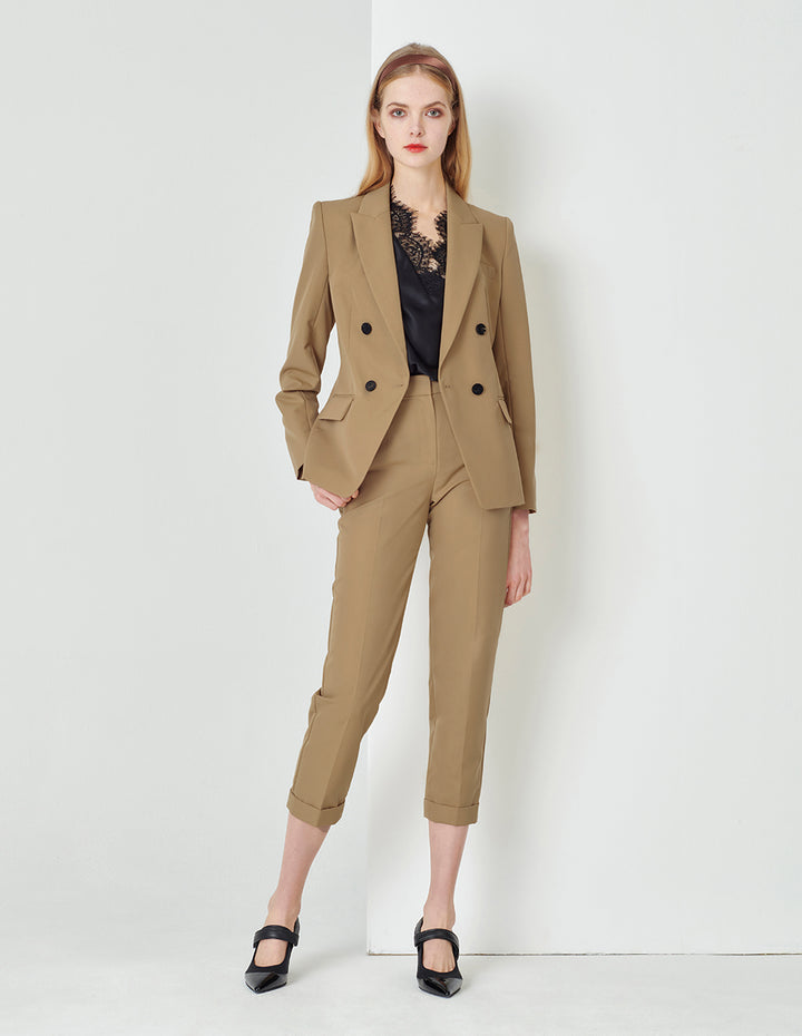 MARYLING Flip Collar Double-Breasted Suit