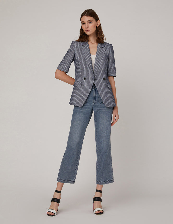 MARYLING Black buttons and mid-sleeve