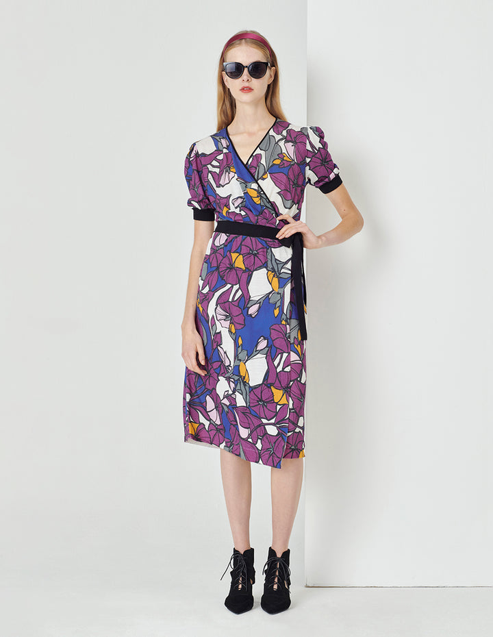 MARYLING Multicolor Print Knit Dress