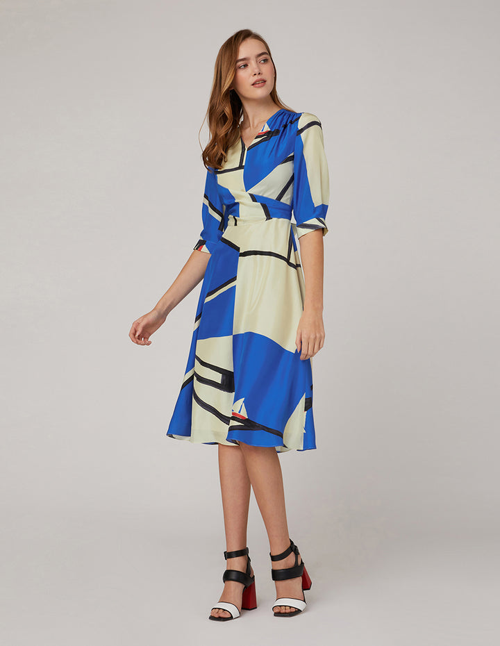 MARYLING V-neck slightly fishtail dress