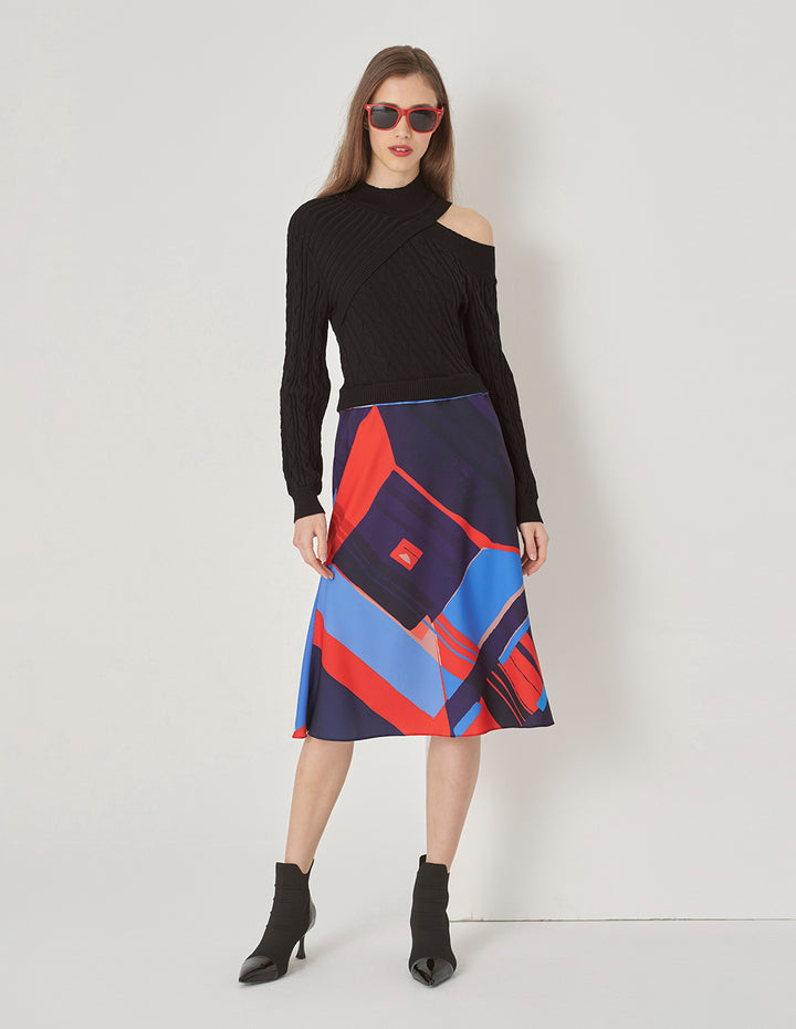 MARYLING Hollow Shoulder Fishtail Dress