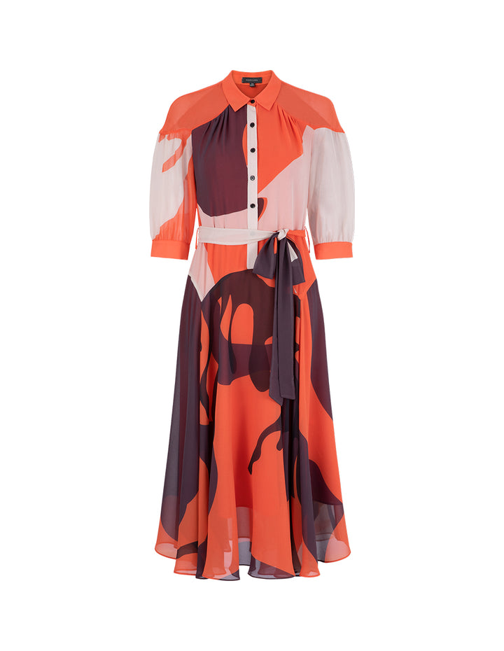 MARYLING Printed Shirt Dress