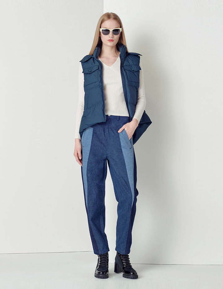 MARYLING Black and pink plaid houndstooth ankle suit pants