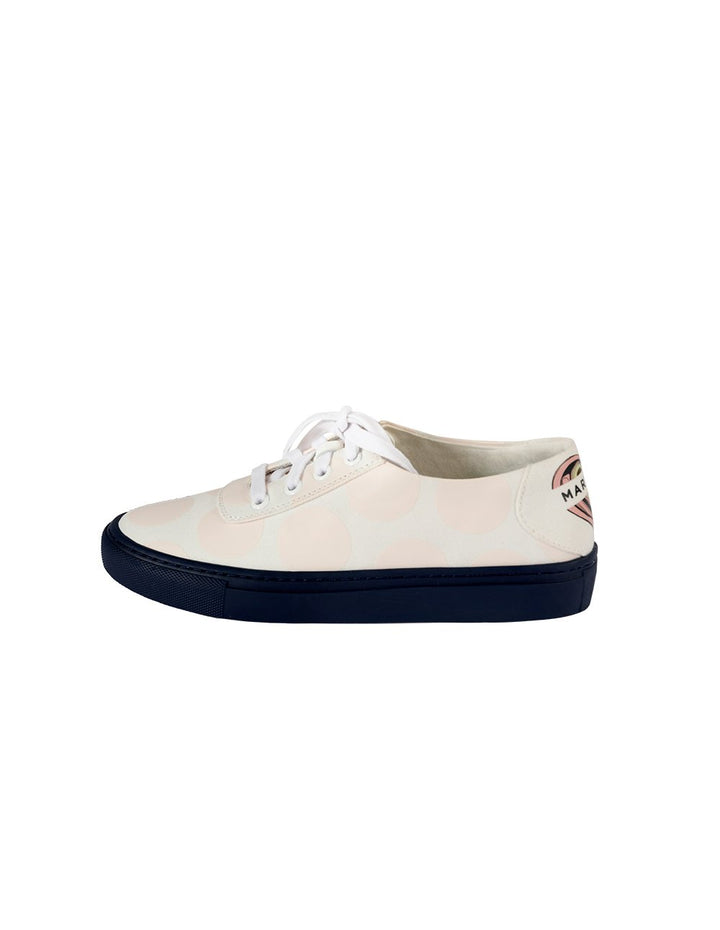 MARYLING Heart Avocado Printed Lace Up Canvas Sneakers