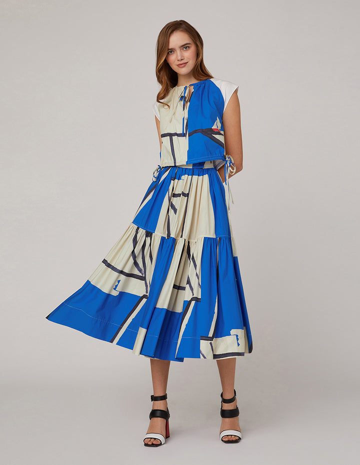 MARYLING Raglan-sleeved crop top