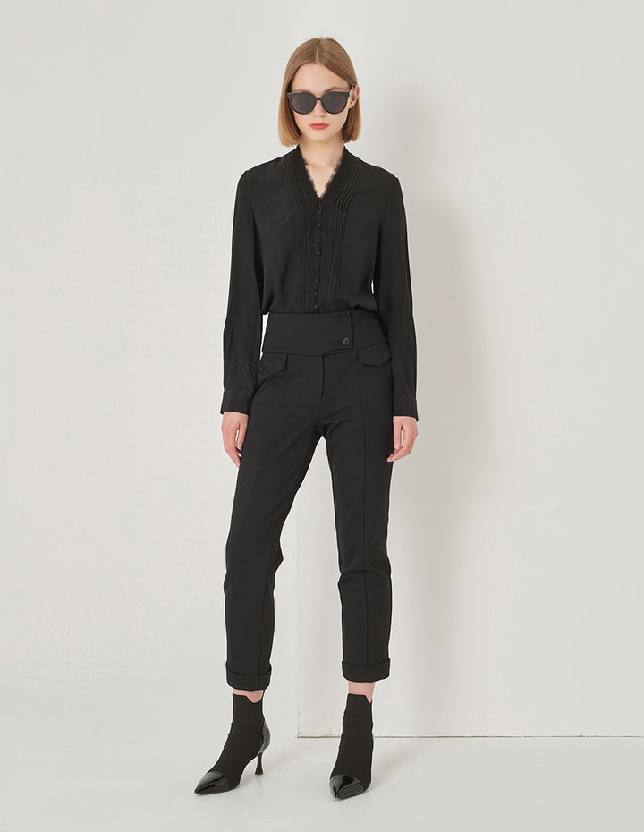 MARYLING Black Silk Shirt