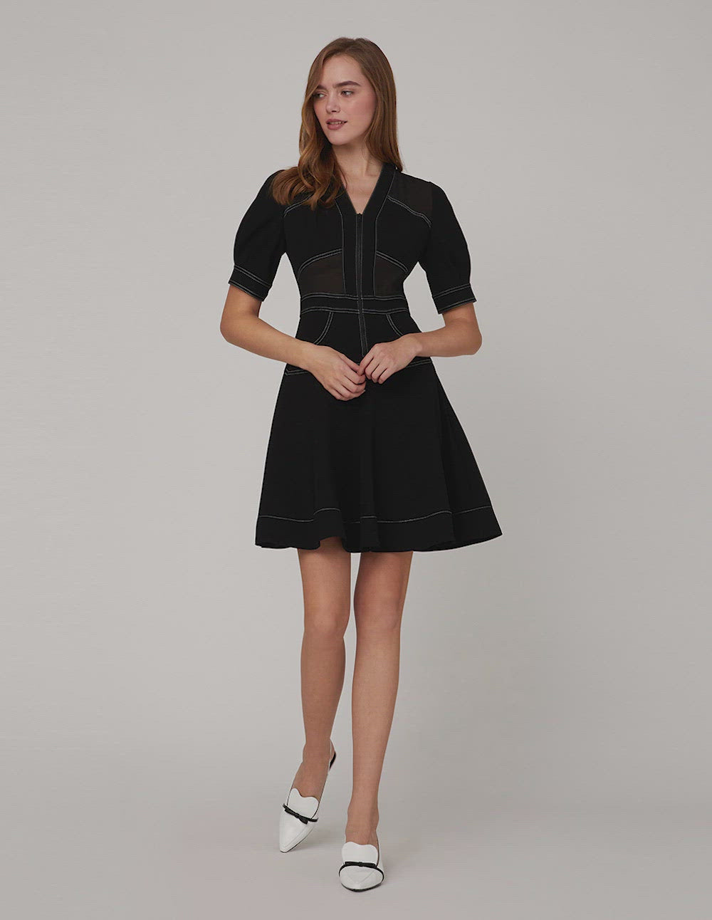 MARYLING Metal Zippers Dress