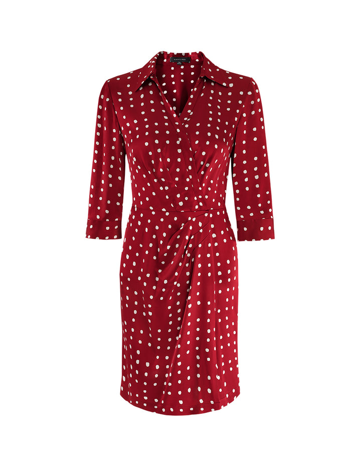 MARYLING V-Neck Polka Dots Print Shirt Dress