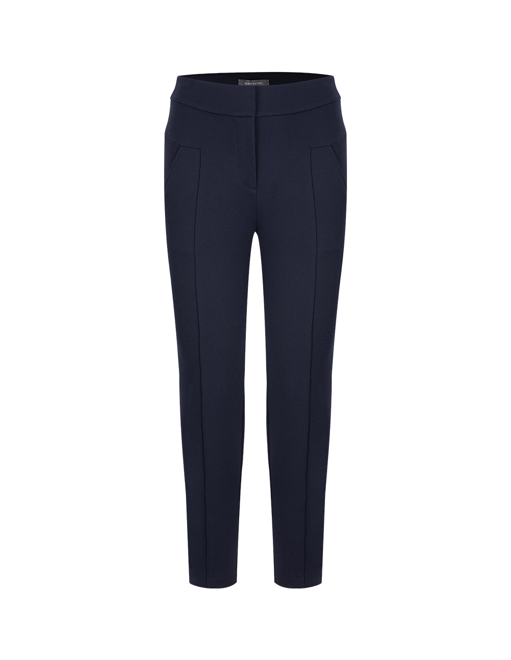 MARYLING Dark Blue Classic Fit Stretch Pants