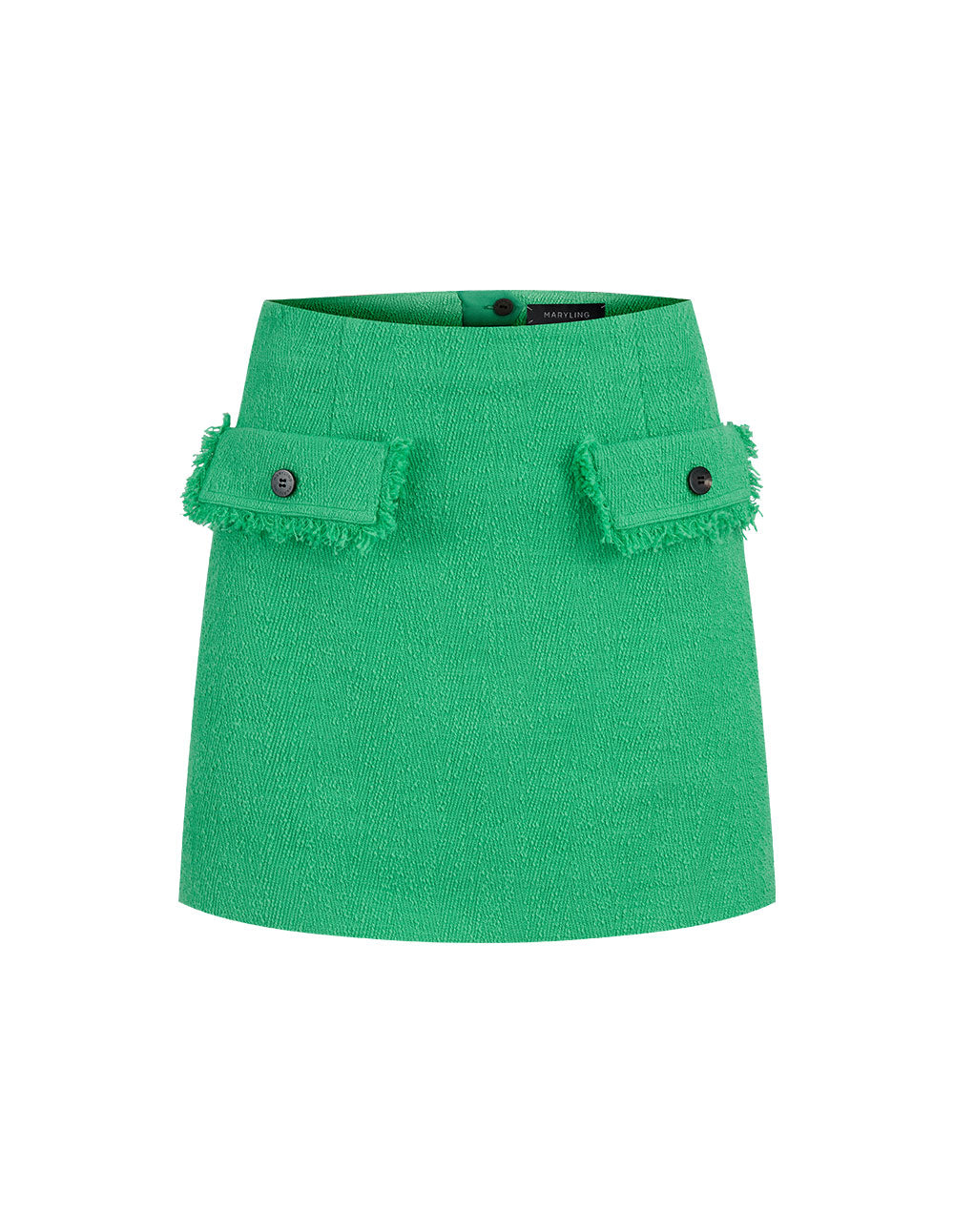 MARYLING Green Tweed Mini Skirt