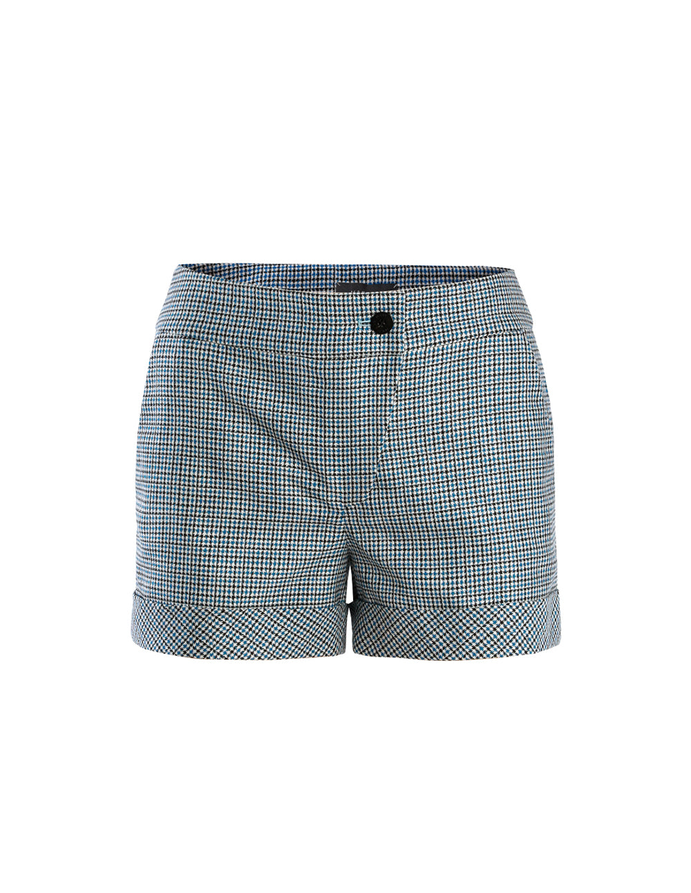 MARYLING Blue white blue houndstooth shorts