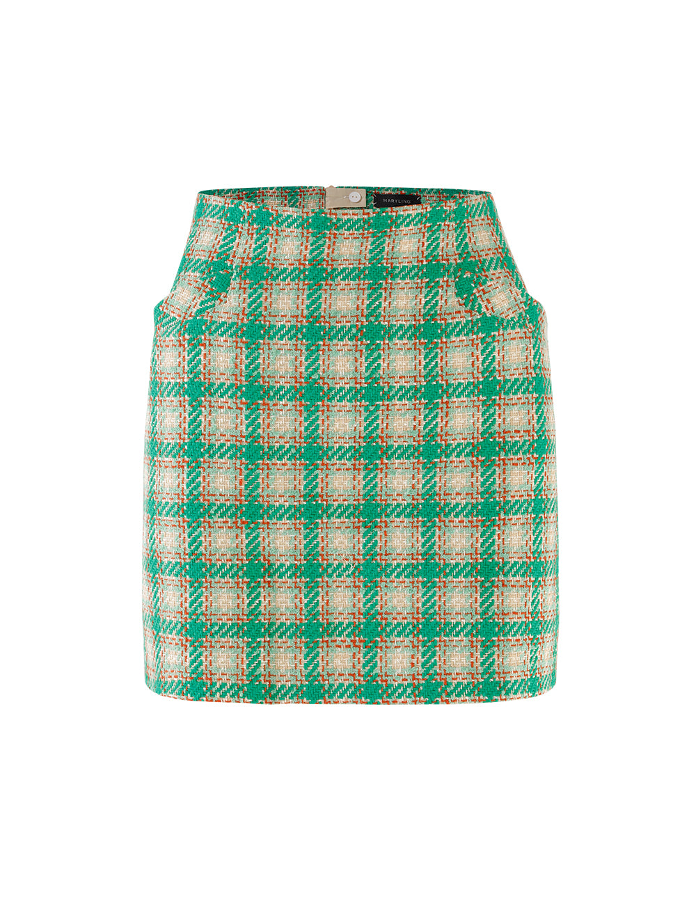 MARYLING Check Tweed Mini Skirt
