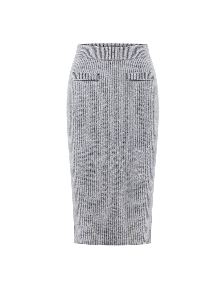 MARYLING Smoke Gray knitted skirt