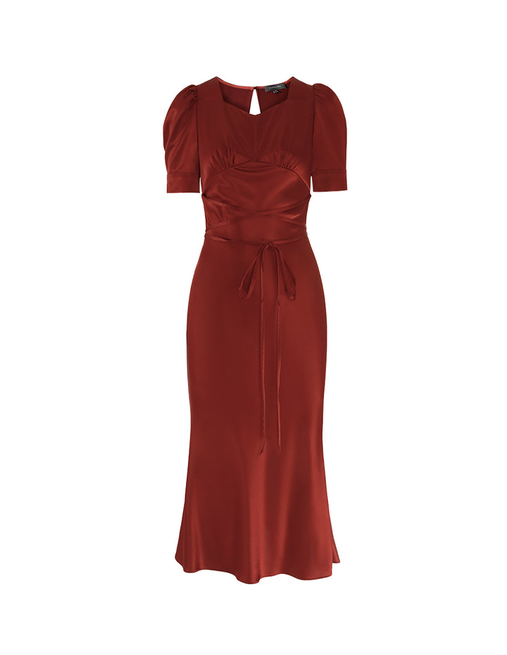 MARYLING Lace-Up Fishtail Dress