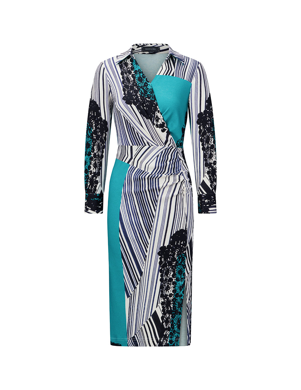 MARYLING Black And White Pattern Dress